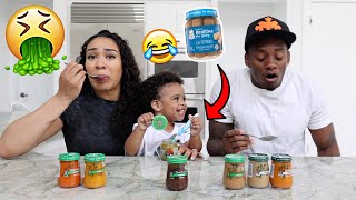 Trying BABY FOOD For The FIRST Time! *Hilarious*