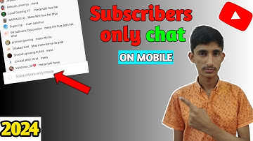 How to enable subscriber only chat on youtube live stream@techenoztips1037