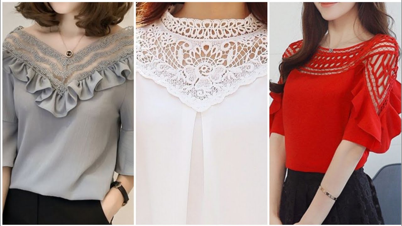 casual wear tops Blouses neck design 