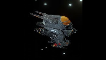 Starship "Atmosphere" lowpoly game ready 3D model