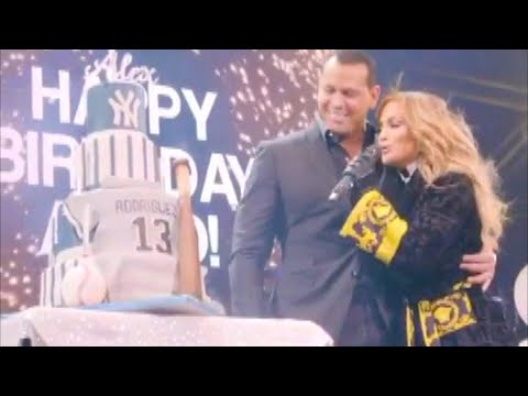 Watch Jennifer Lopez SURPRISE Alex Rodriguez With Cake... TWICE!