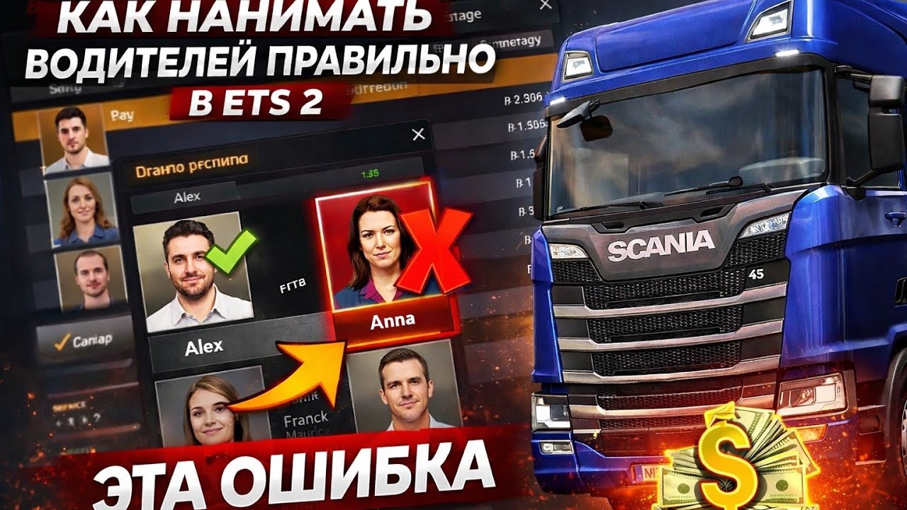 СОВЕТ КАК НАНИМАТЬ  ВОДИТЕЛЕЙ ПРАВИЛЬНО в ETS 2 ✅/ Euro Truck Simulator 2