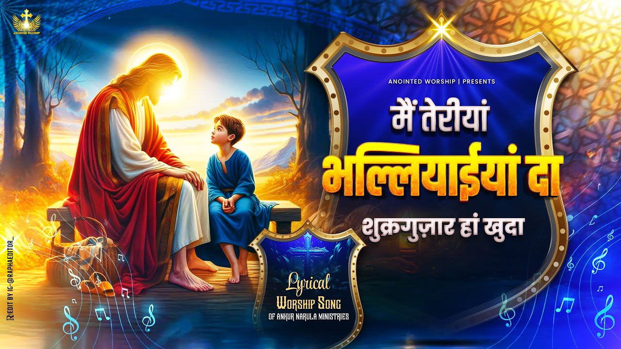 मैं तेरीयां भल्लियाईयां दा शुक्रगुज़ार हां खुदा New Lyrical Worship Song of@AnkurNarulaMinistries