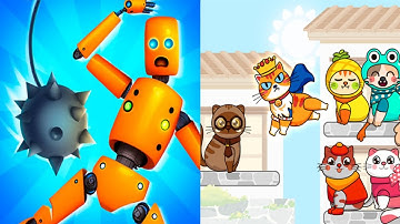 Ragdoll Break Kick Master VS Cat Sort Puzzle - Max All Levels Speedrun Android iOS ep 1