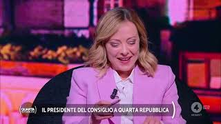 Una grande Giorgia Meloni a Quarta Repubblica intervistata da Nicola Porro. Non perdetela!