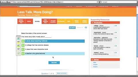 Achieve3000 Lesson Explanation