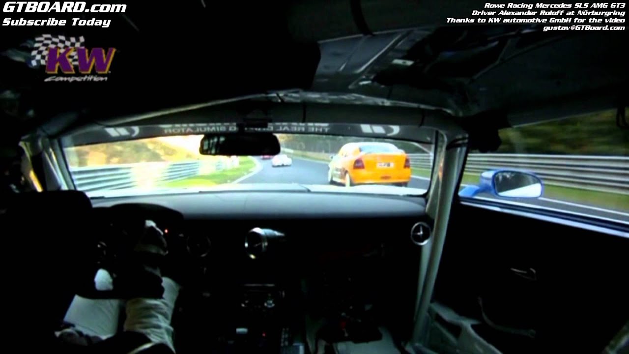 Rowe Racing Mercedes SLS AMG GT3 driver Alexander Roloff at Nürburgring