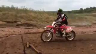 Dirt Biker Goes Flipping Over Handlebars by grimchuck 3,959 views 7 years ago 26 seconds