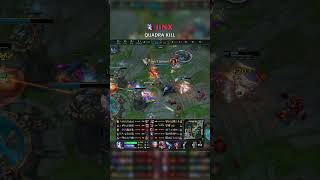 Jinx QUADRA KILL | KR Grandmaster Patch 26.17 #shorts