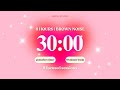🩷 6 HOURS STUDY WITH ME 🩷 | BROWN NOISE | 30/10 Pomodoro Timer | Soft Pink Heart Aesthetic TImer