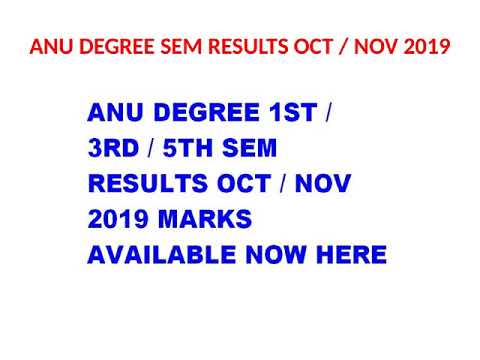 ANU DEGREE SEM RESULTS OCT NOV 2019 | MANABADI ANU DEGREE SEM RESULTS 2019