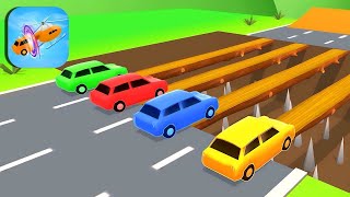 Double Flatbed Trailer Truck vs Speedbumps Train vs Cars Beamng.Drive / Flatbed Trailer