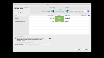 New FileMaker 18 Import Dialog
