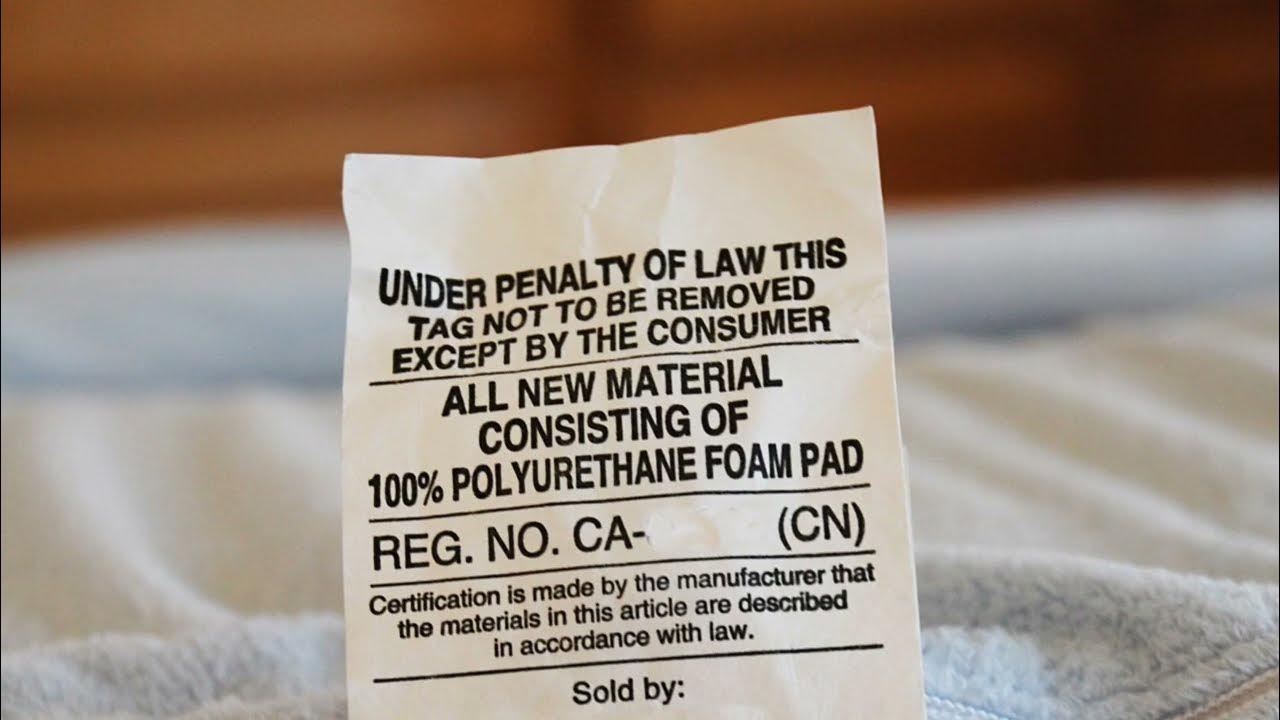 Why Do Mattresses Have A Do Not Remove Tag? YouTube