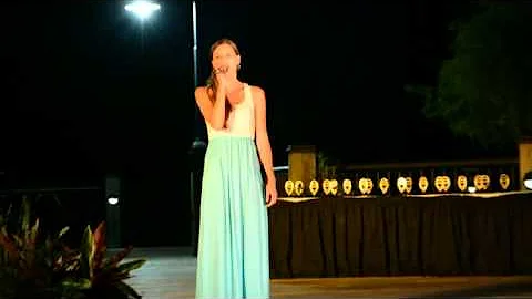 Alicia Marie performing at the Conway Superstar Co...
