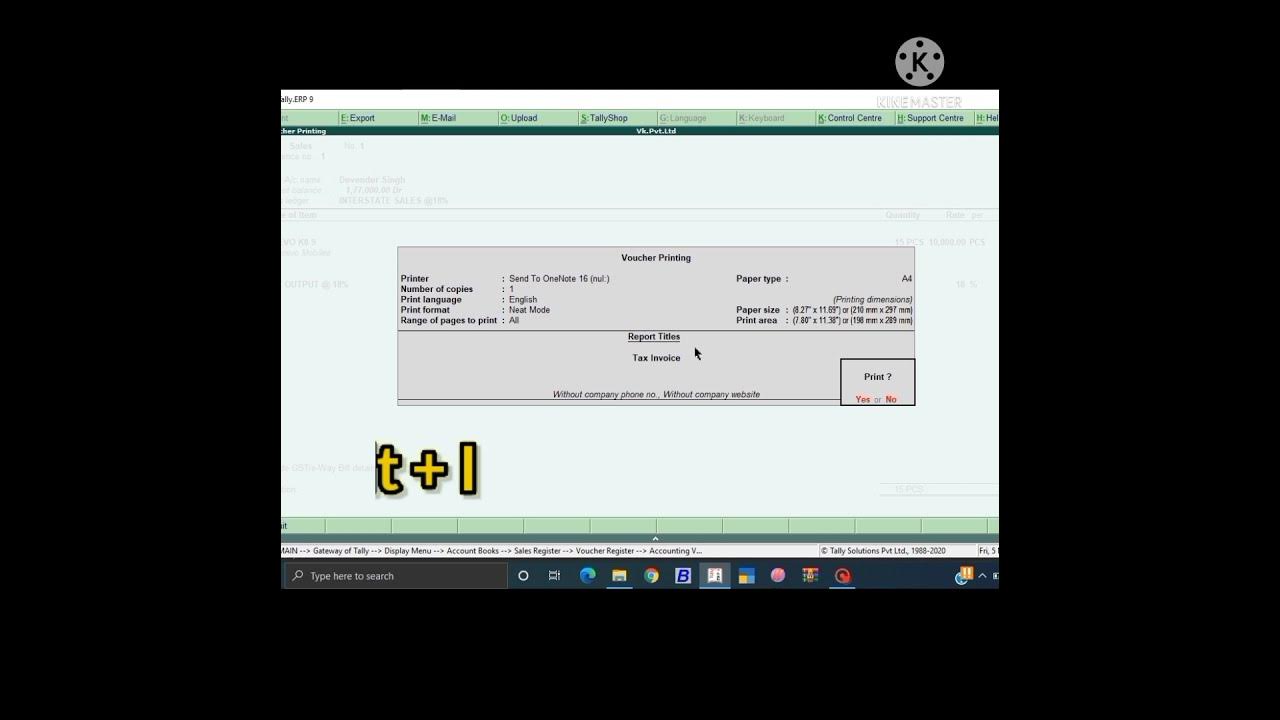  how to enable print preview in tally erp 9 shorts youtube
