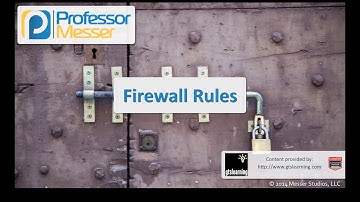 Firewall Rules - CompTIA Security+ SY0-401: 1.2