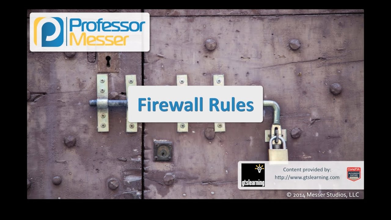 Firewall Rules - CompTIA Security+ SY0-401: 1.2