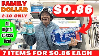 Family Dollar $5 Off $25 Haul 2\/10 |  $25 in product for $0.86 each | All Digital Couponing Deal