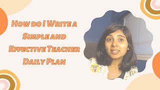 Lesson Plan with Me | How to Make Lesson Plan Template | How to Write Daily Plan Format for Teachers