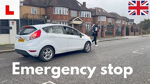 UK Driving test Emergency STOP in a manual car