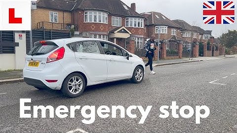UK Driving test Emergency STOP in a manual car