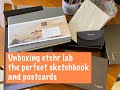 Unboxing The Perfect Sketchbook and Watercolor Postcards from Etchr lab | Watercolor Supplies