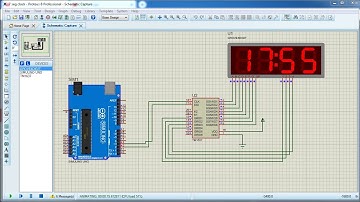 Arduino 7 segment display clock proteus simulation