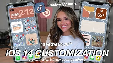 HOW TO CUSTOMIZE YOUR IPHONE WITH *iOS 14*! (updating my phone) *aesthetic AF*