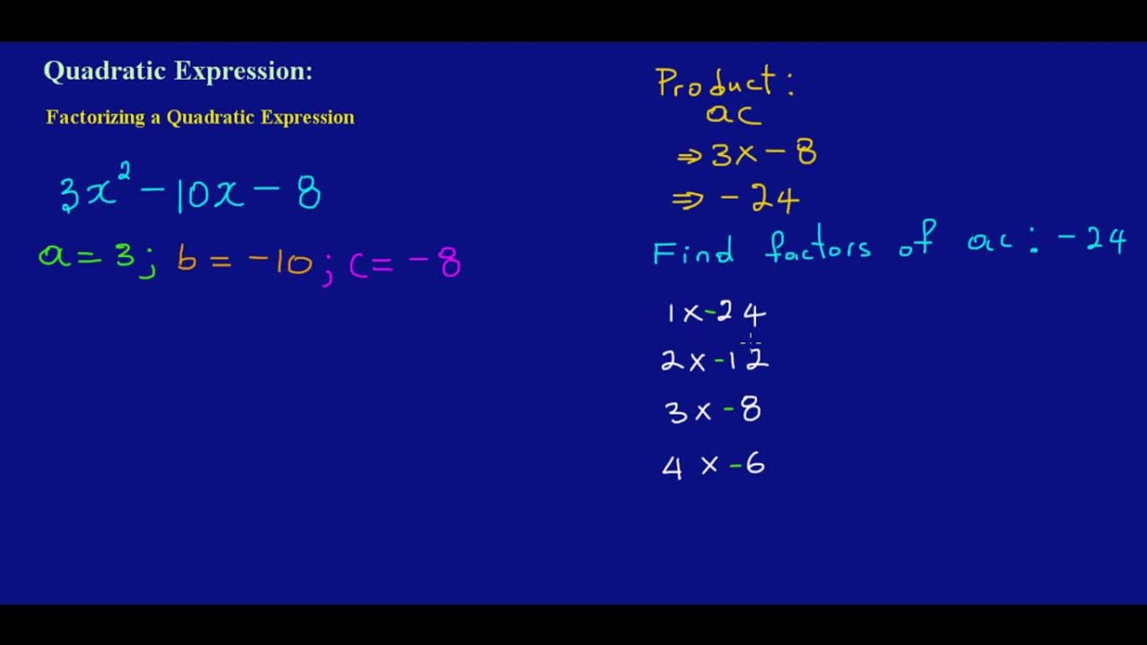 Quadratic Factorization_Part 2_by Will EduTech - YouTube