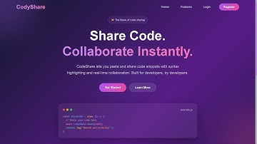 CodyShare — Share Code Snippets Instantly with Style | Modern Snippet  Platform