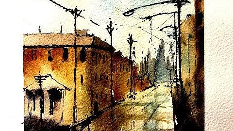 Watercolour Streetscape Painting with Warm Colors- with Chris Petri