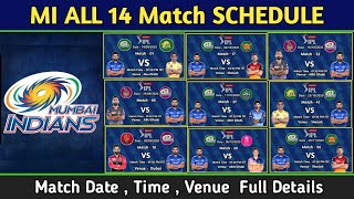 IPL 2020 - Mumbai Indians team All 14 Match full schedule | mi All match schedule dream11 IPL 2020