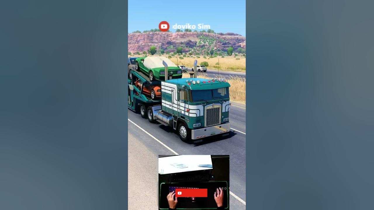  shorts kenworth k100e car hauler ats youtube