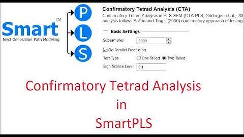 Confirmatory Tetrad Analysis in SmartPLS (CTA-PLS)-Reflective or Formative Model in SmartPLS