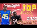 Top 10 Linebackers - IDP Fantasy Football 2022 pt.2