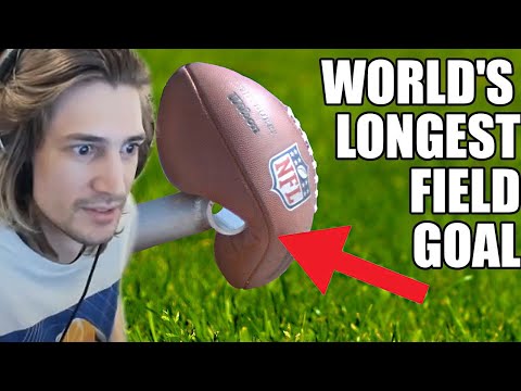 xQc Reacts to World's Longest Field Goal- Robot vs NFL Kicker (Mark Rober)