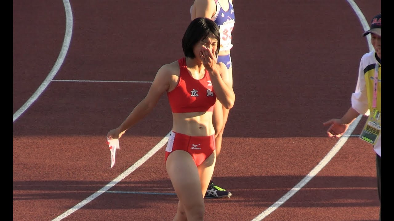 湯浅佳那子が涙の初優勝 成年女子100m決勝 茨城国体陸上 19 10 Youtube
