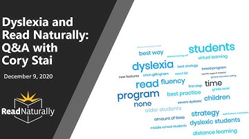 Webinar: Dyslexia and Read Naturally: Q&A with Cory Stai