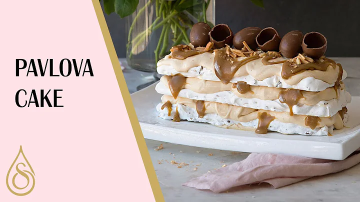 Pavlova Ice Cream Cake With Salted Caramel | Full Recipe | Kirsten Tibballs