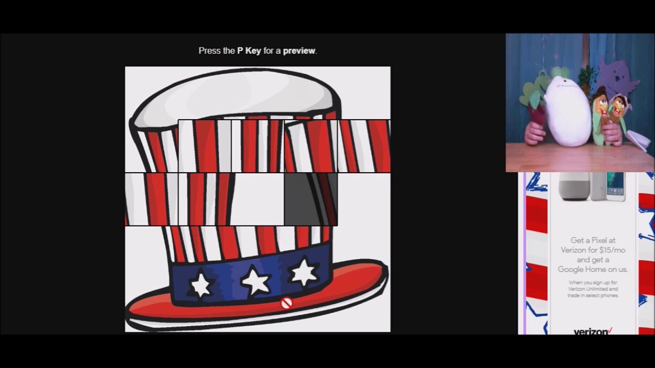 Snuggletown USA - plushplaygames - 4th of July Puzzles