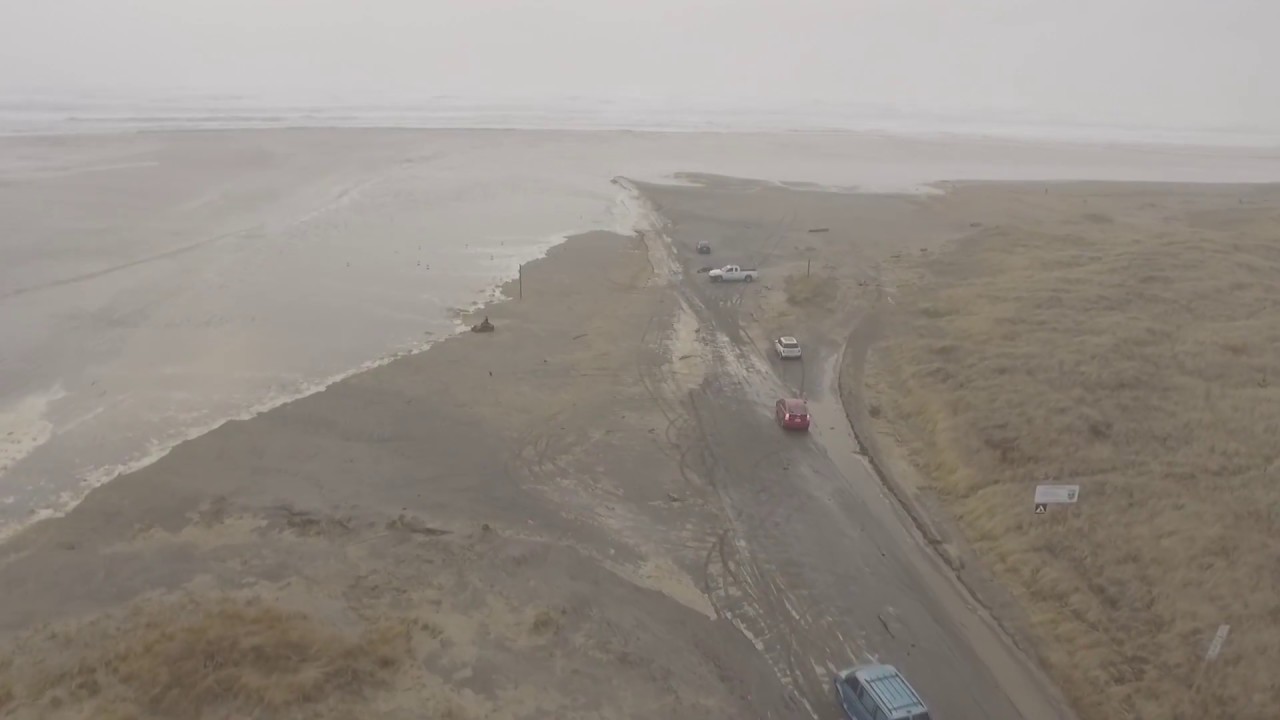 Storm Surge Ocean Park, WA a quick view at Low Tide today 1182018