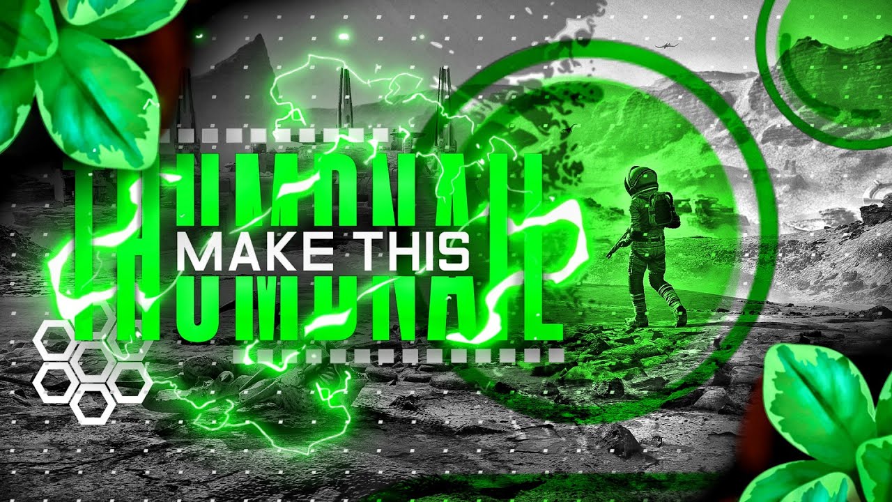 Make this Nature Themed Gaming Thumbnail using Picsart