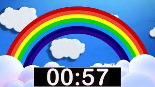 Rainbow Timer 2 Minute Countdown with Music for Kids!
