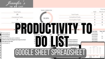 Productivity To Do List Spreadsheet (Google Sheets)