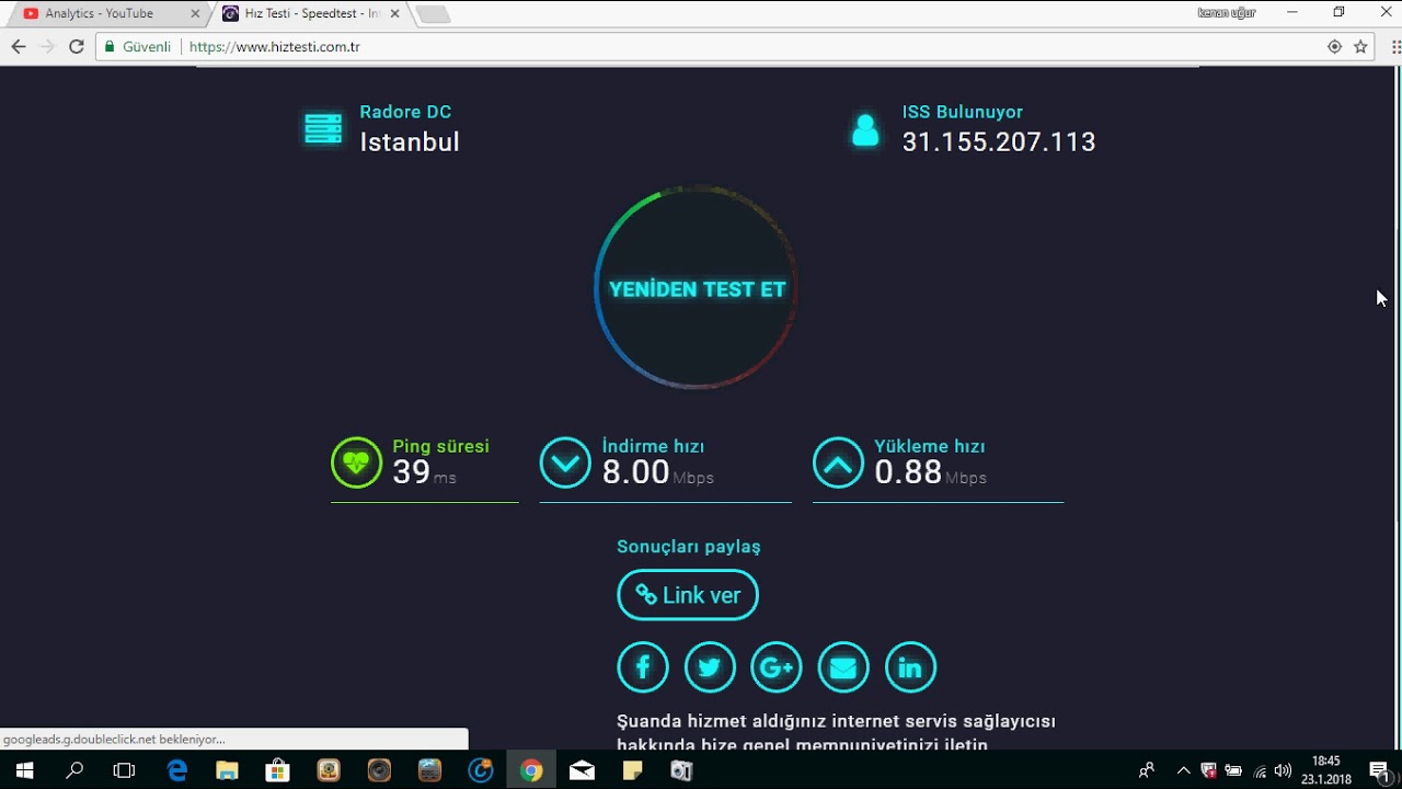 Internet hız testi ücretsiz indir