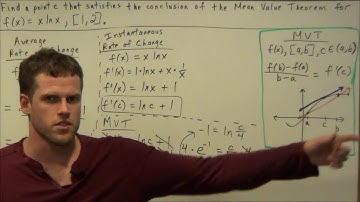 How to use Mean Value Theorem (with lnx)
