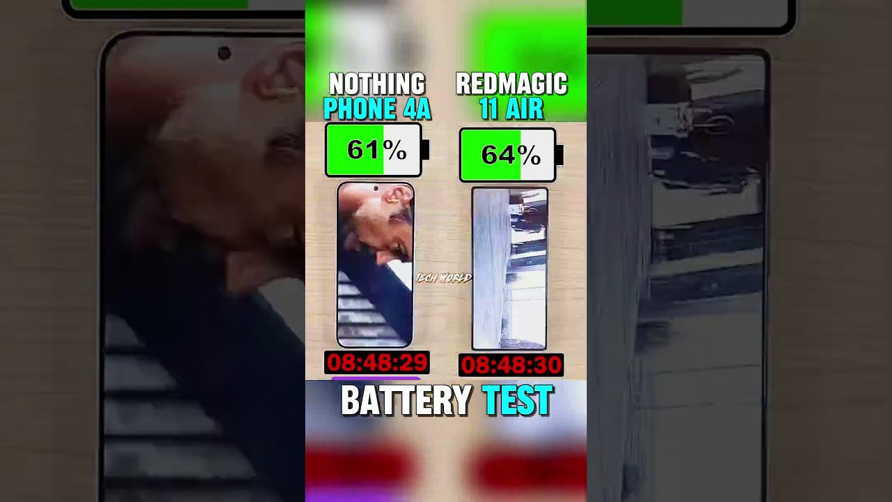 🥶 Nothing Phone 4A Vs Redmagic 11 Air battery 🪫 TEST?