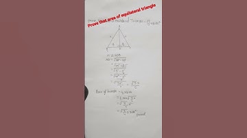 prove that area of equilateral triangle