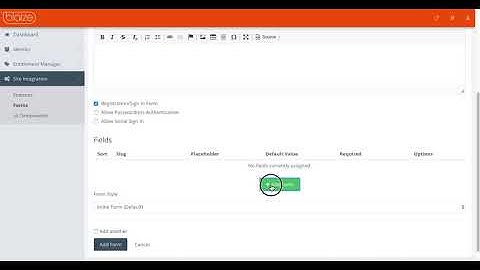 Blaize tutorial: create a registration form